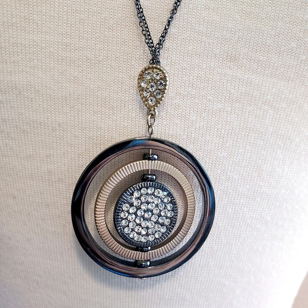 Chico's Circular Rings Pendant Necklace